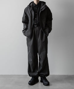 ssstein / シュタイン】NYLON TWILL CARGO EASY TROUSERS - CHARCOAL