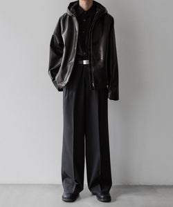 ssstein / シュタイン】LONG WIDE TROUSERS - DARK CHARCOAL | 公式