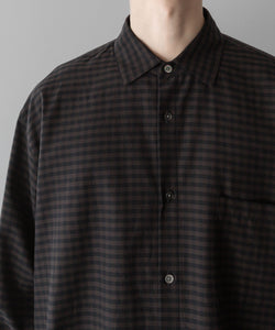 ssstein / シュタイン】OVERSIZED DOWN PAT SHIRT - GINGHAM( KHAKI