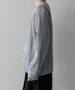 ssstein / シュタイン】OBLIQUE PATTERNED KNIT CARDIGAN - GREY