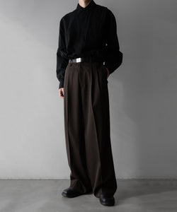 ssstein / シュタイン】LONG WIDE TROUSERS - MILITARY KHAKI | 公式
