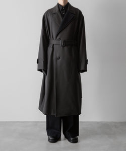 ssstein / シュタイン】DOUBLE LAPELED DOUBLE BREASTED COAT - GREY