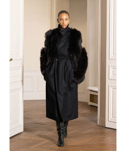 ssstein / シュタイン】OVERSIZED DOUBLE BREASTED COAT - BLACK