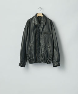 ssstein / シュタイン】COW LEATHER VINTAGE ZIP JACKET - BLACK
