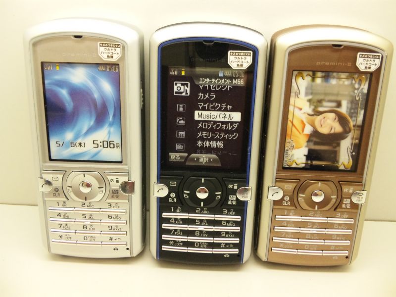 NTTドコモ SO506i premini-II モックアップ 3色セット