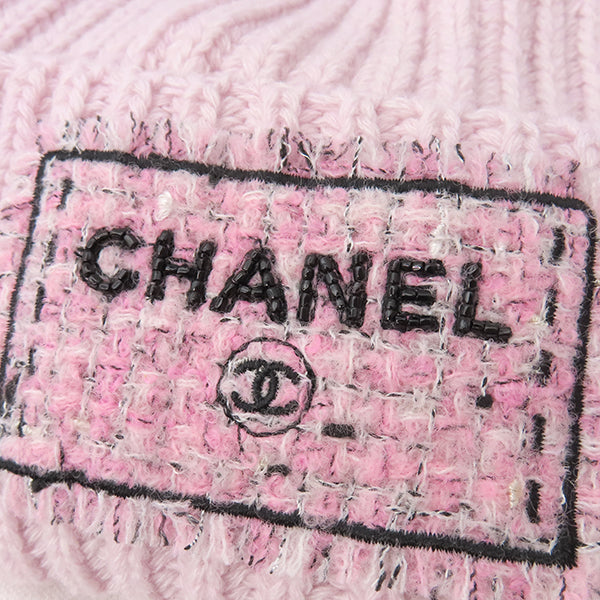 シャネル CHANEL ニット キャップ AAB453 ピンク カシミヤ ニット