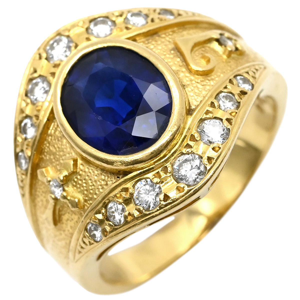 ミキモト MIKIMOTO サファイア ダイヤリング SGR-3000-13377 イエロー