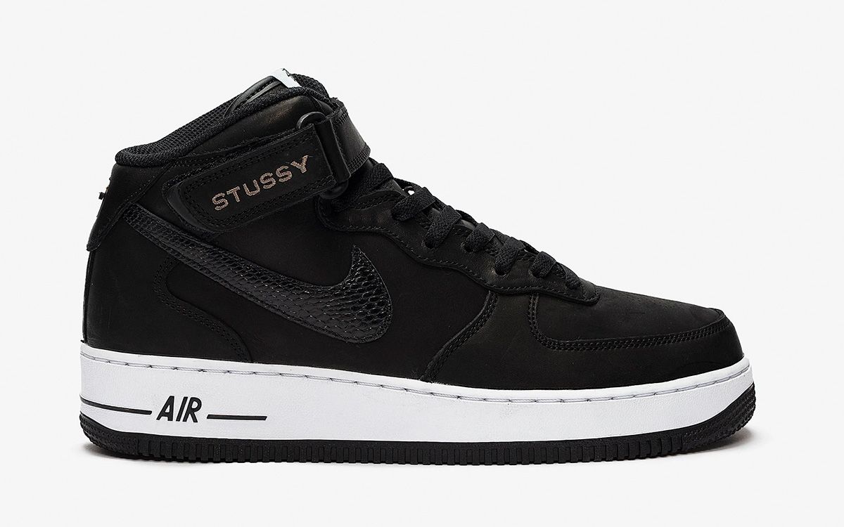 Stussy x Nike Air Force 1 Mid “Black” Releases June 22nd | House