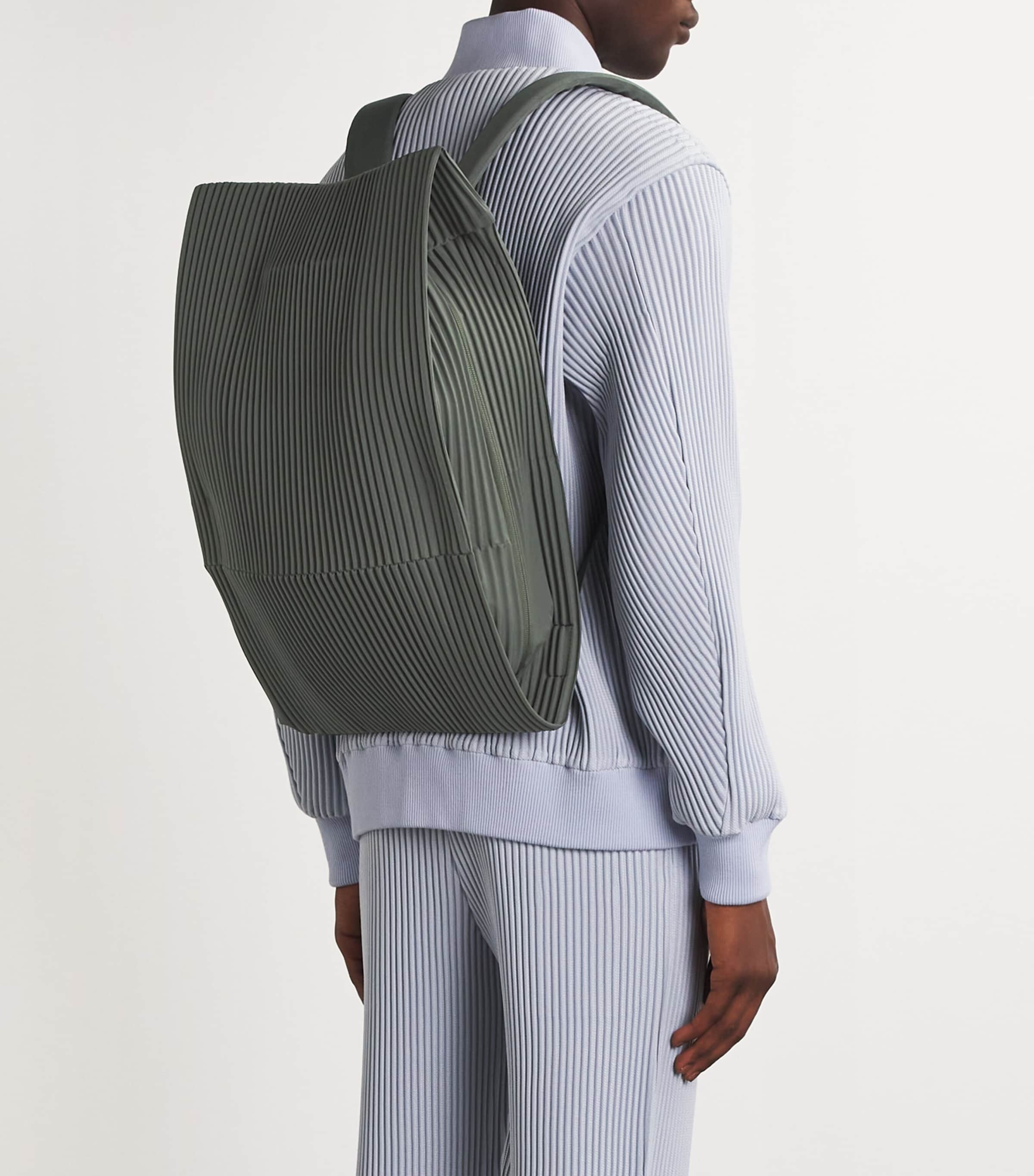 Homme Plissé Issey Miyake Green Pleated Backpack | Harrods US