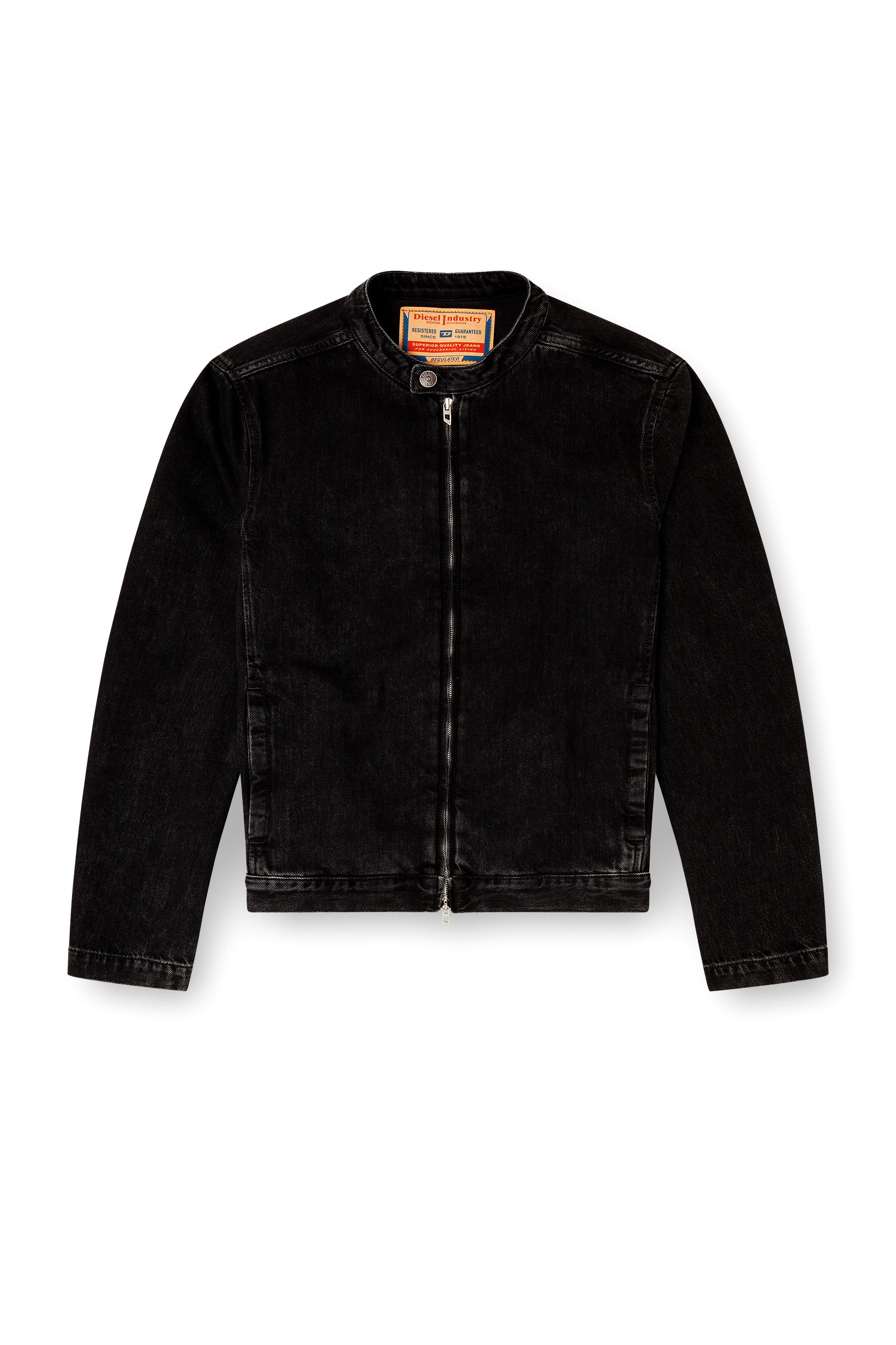 Men's Bomber jacket in clean-wash denim | Black | Diesel