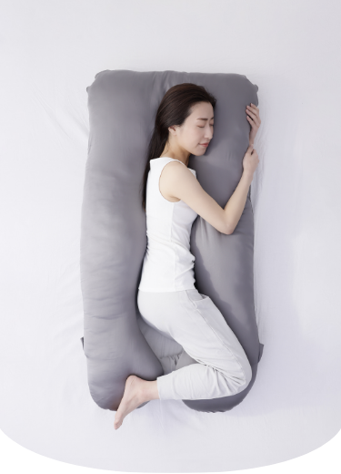 ほぼ未使用】ハグモッチプレミアム 快眠 枕 抱き枕（グレー） 補充綿付