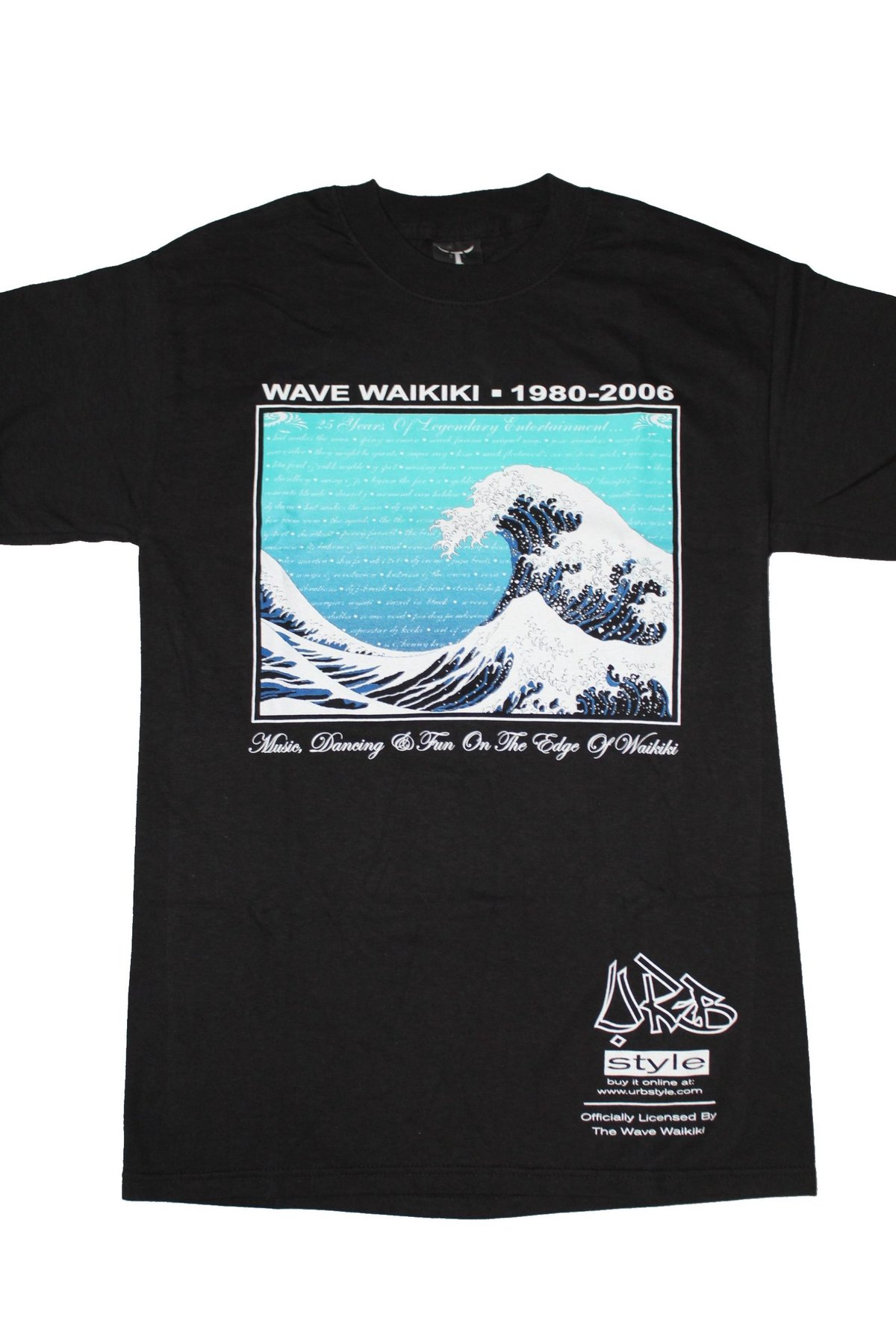Wave Waikiki Commemorative T-Shirt - Hula's Bar & Lei Stand