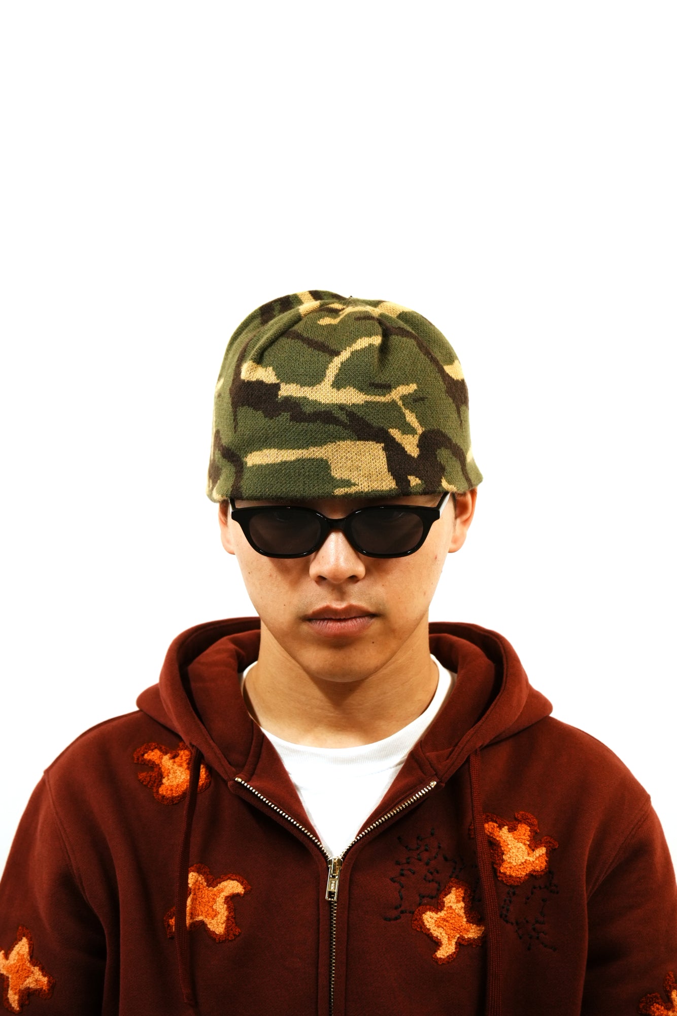 HELLRAZOR LOGO REVERSIBLE BEANIE (NAVY/WOODLAND CAMO) ヘルレイザー