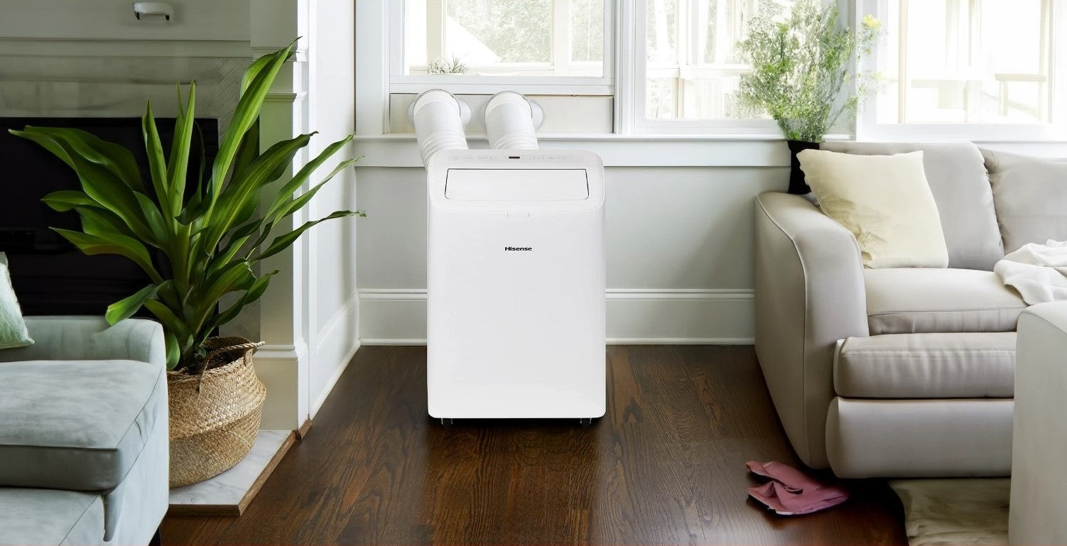 Hisense 8,000 BTU 350 Sq Ft Dual Hose Portable Air Conditioner