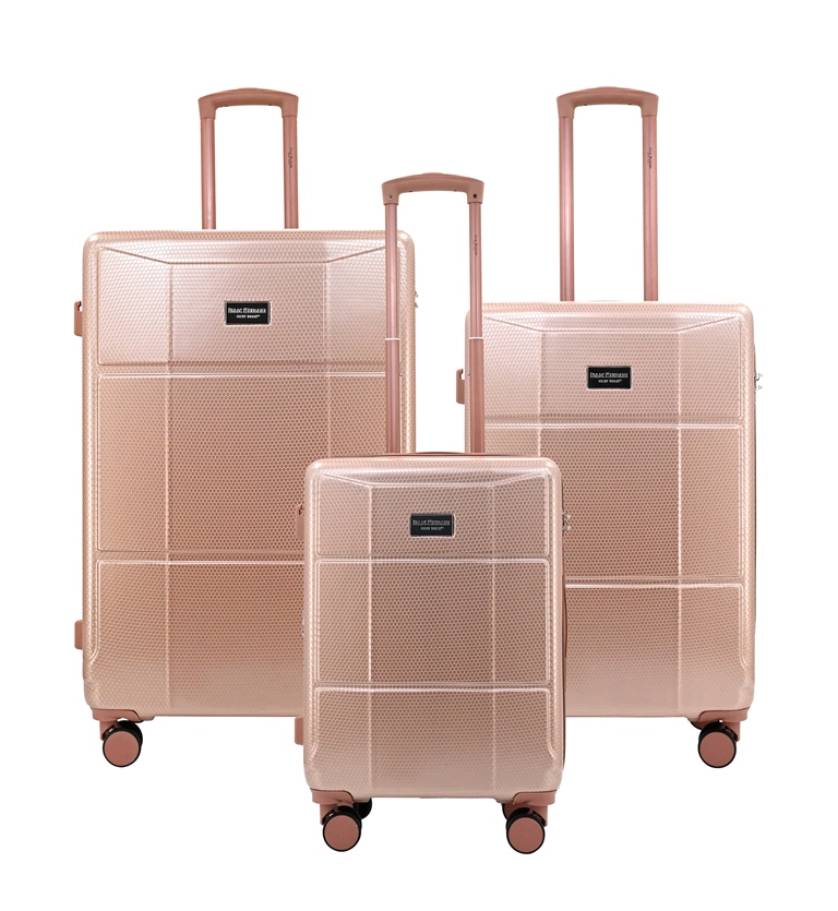 Isaac Mizrahi Aero 3-Piece Luggage Set, Hard Shell Spinner, Rose
