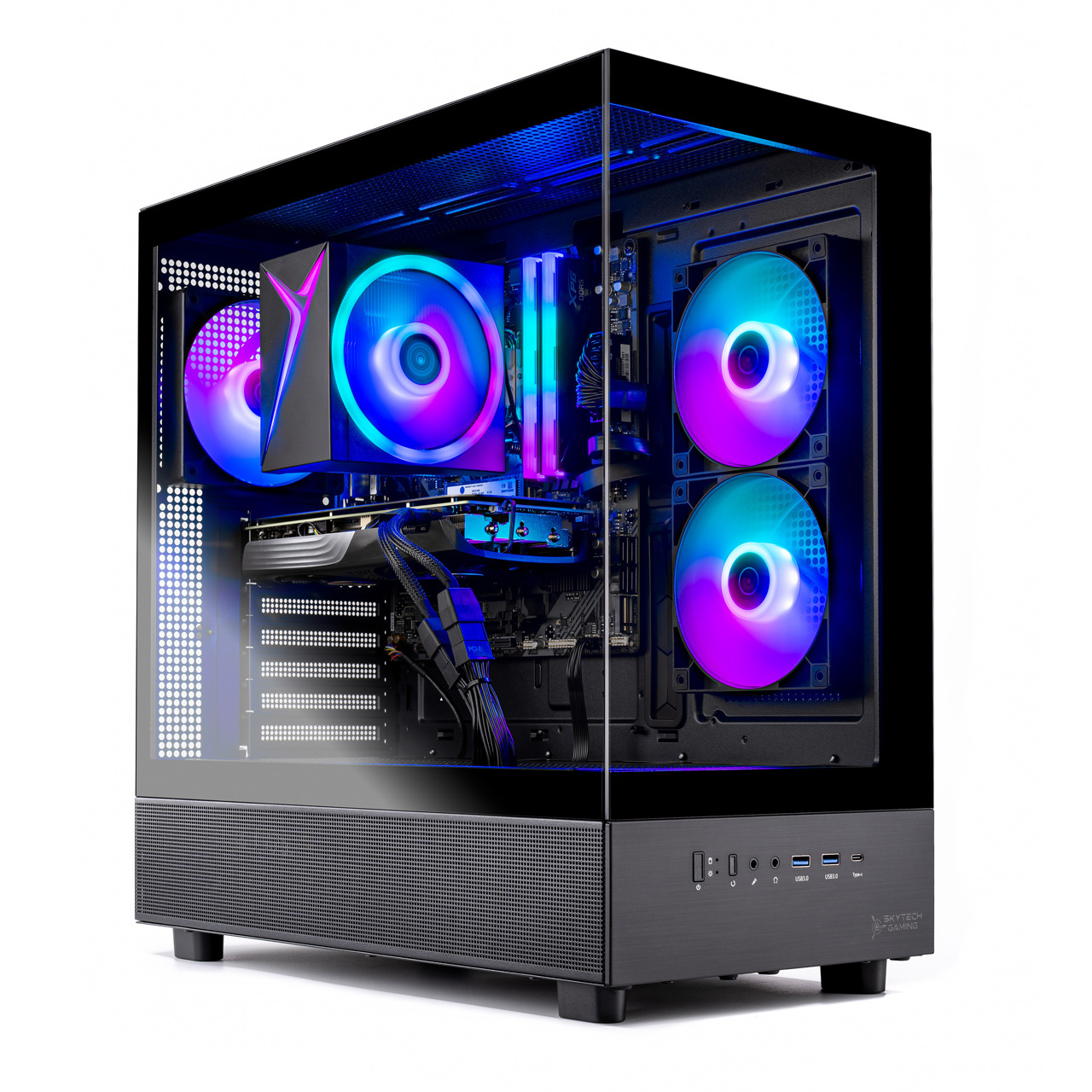 Skytech Gaming Azure 3 Gaming PC, AMD Ryzen 7 7800X3D 4.2GHz, AMD