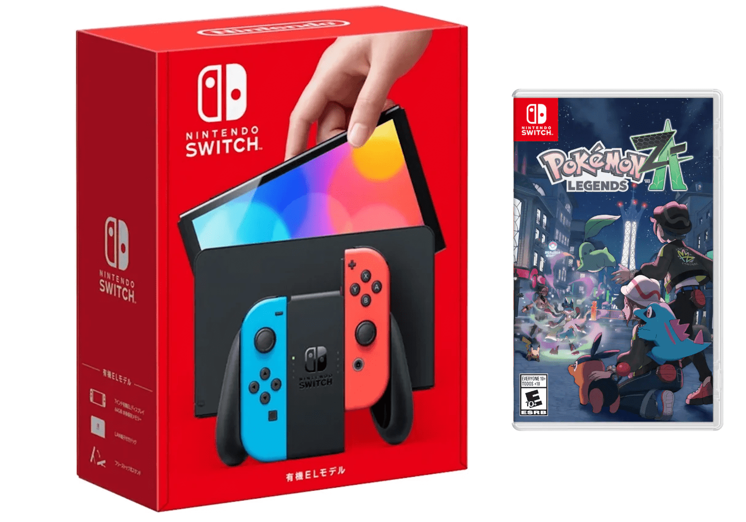 Nintendo OLED Switch w/ Neon Red & Blue Joy-Con, Super Mario RPG