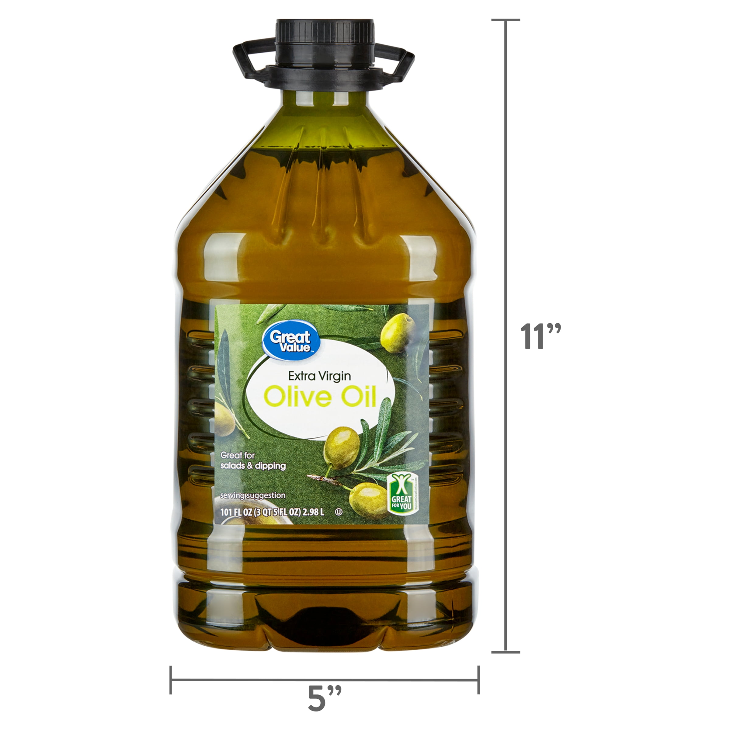 Great Value Extra Virgin Olive Oil, 101 fl oz Cooking Oil for