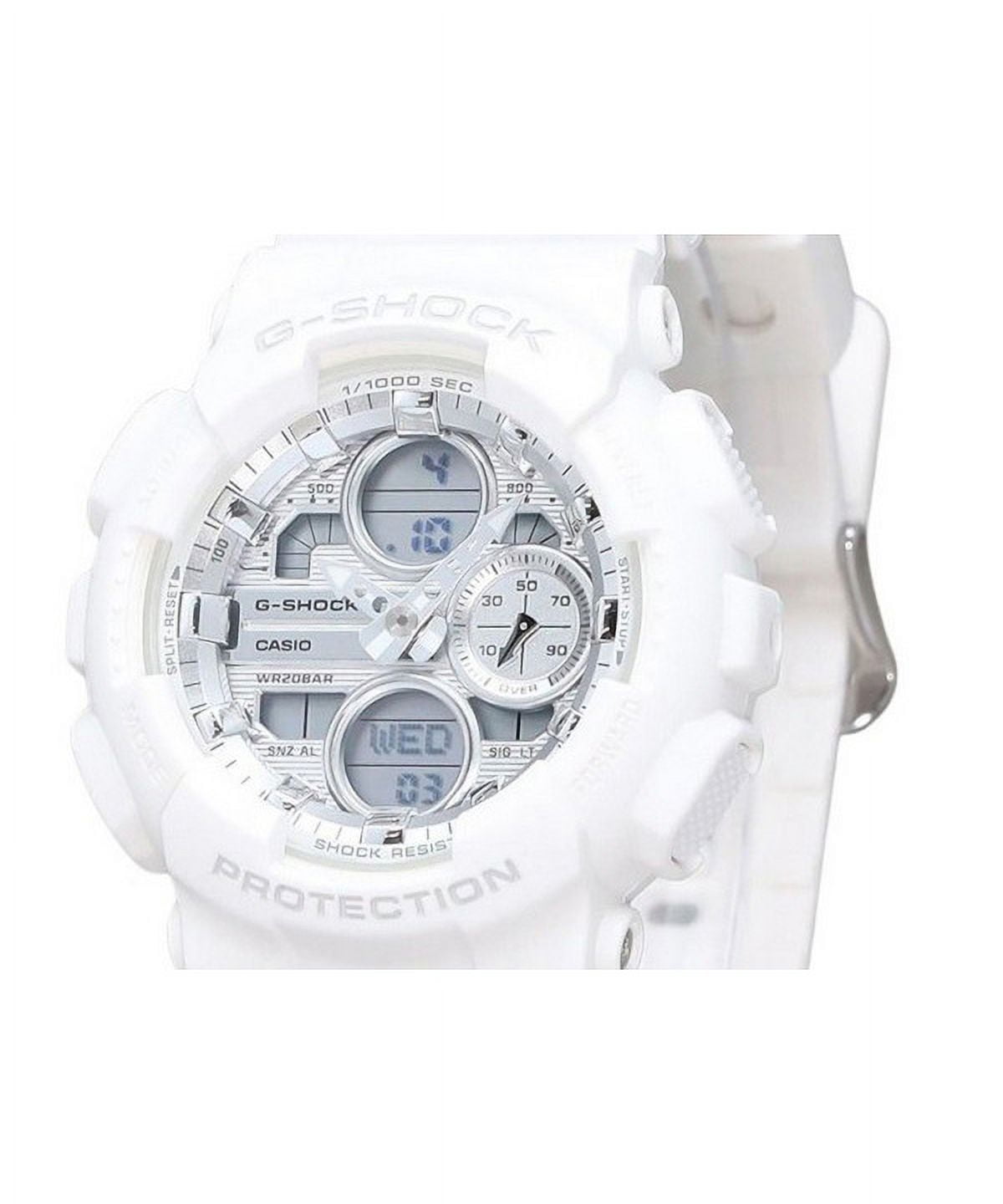 Casio G-Shock Analog Digital Bio Based White Resin Strap Silver