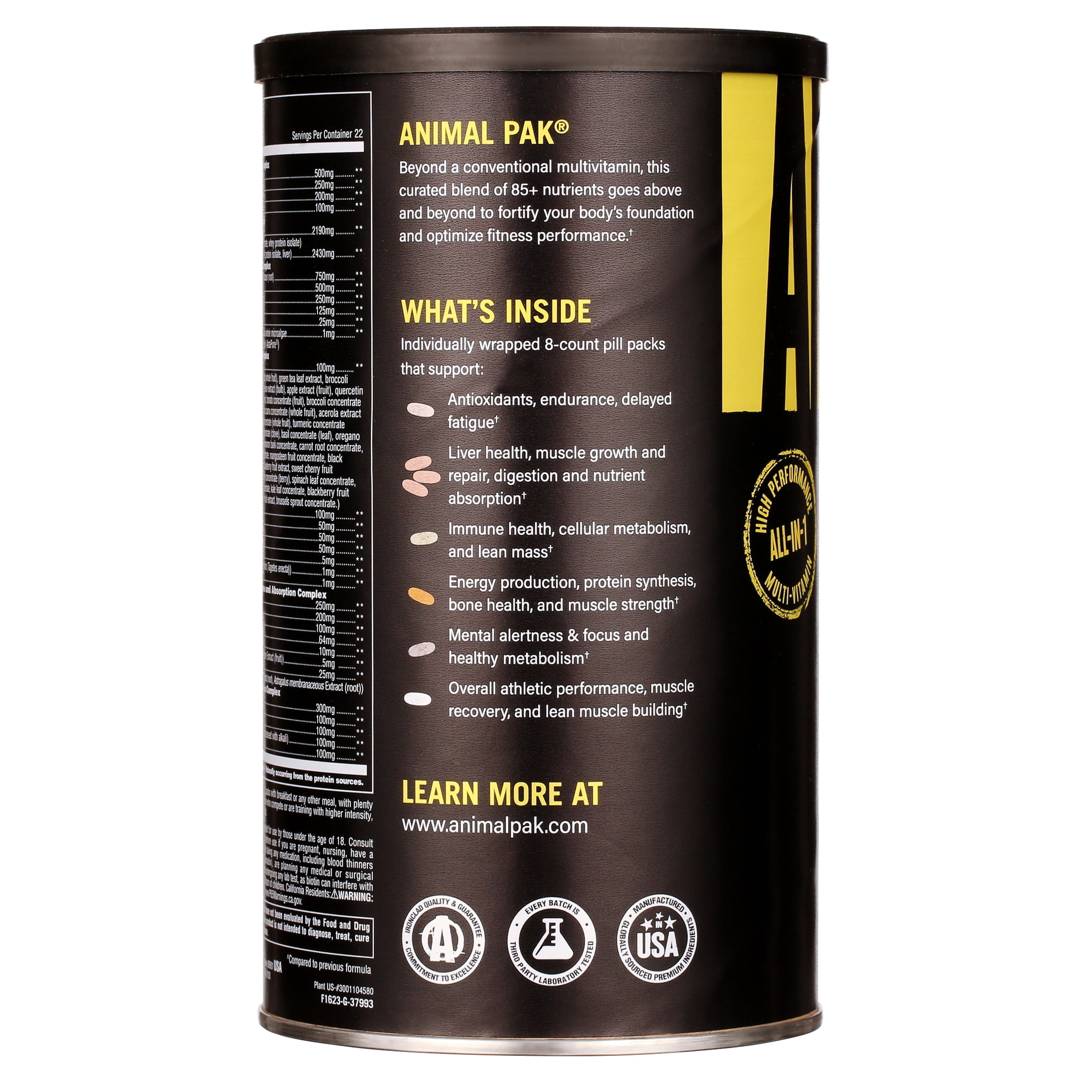Free Shipping! Animal Animal Pak All-in-One Performance Vitamin