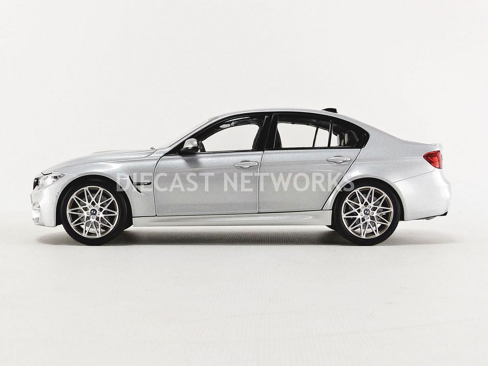 2017 BMW M3 Competition Package Silver with Black Top 1/18 Diecast