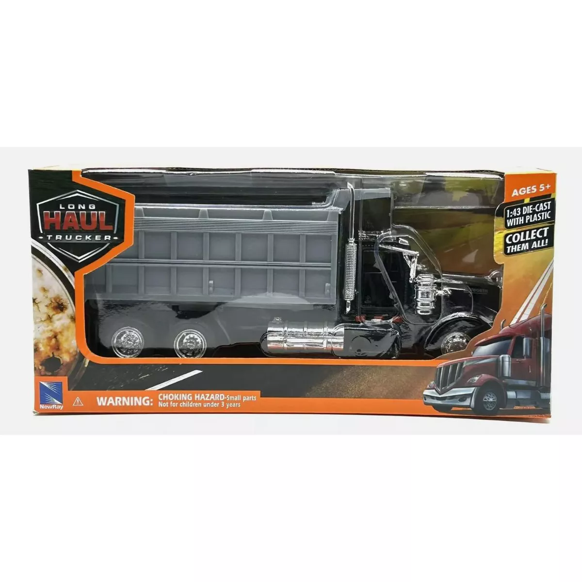 Peterbilt 379 Dump Truck W/ Kubota Compact Loader, Orange - New