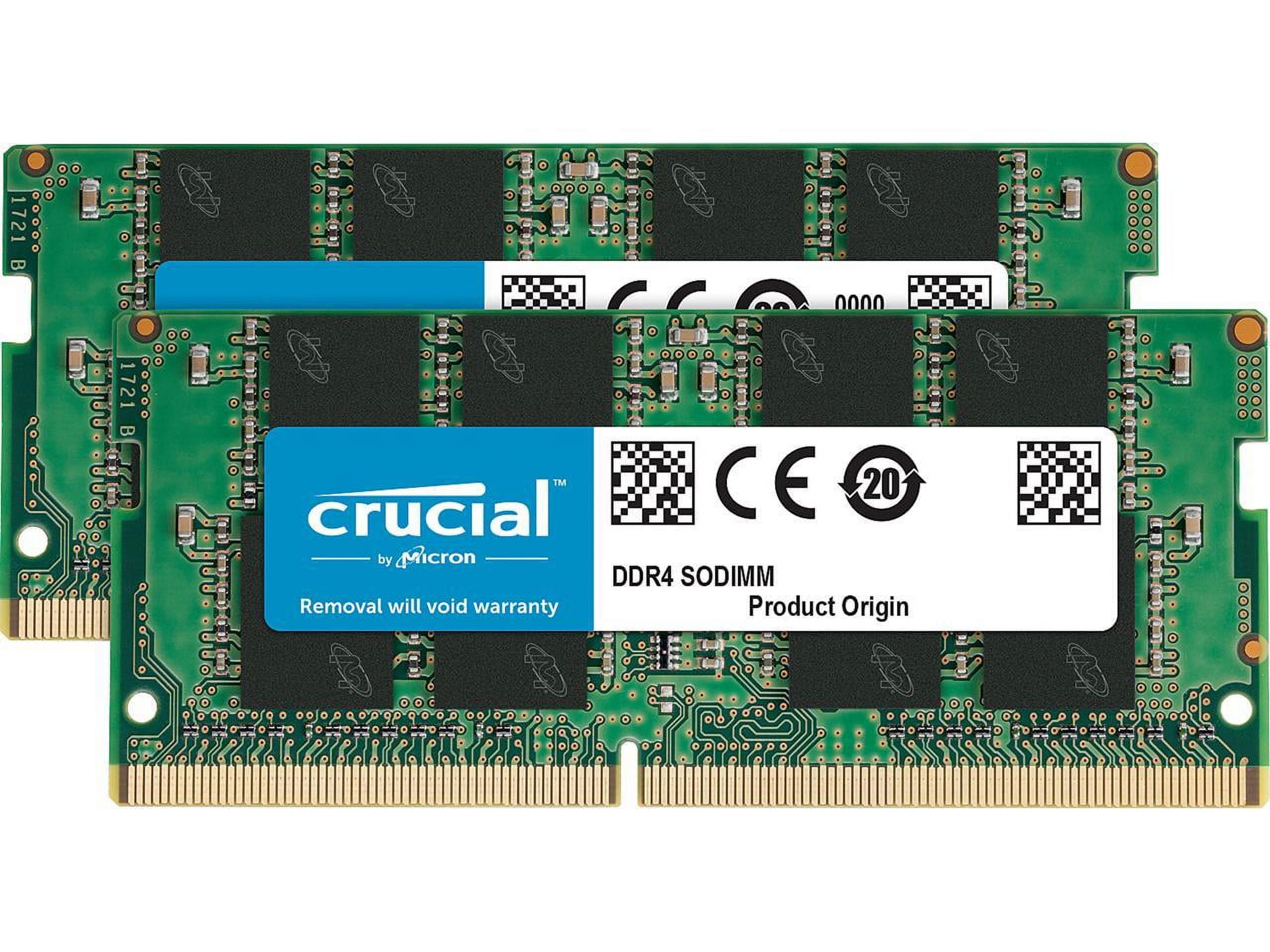 Crucial 32GB Single DDR4 3200 MT/s CL22 SODIMM 260-Pin Memory