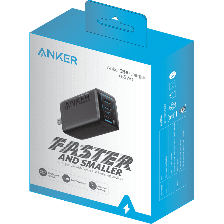 Anker PowerPort III 3-Port 65W Wall Charger, PPS Fast Compact