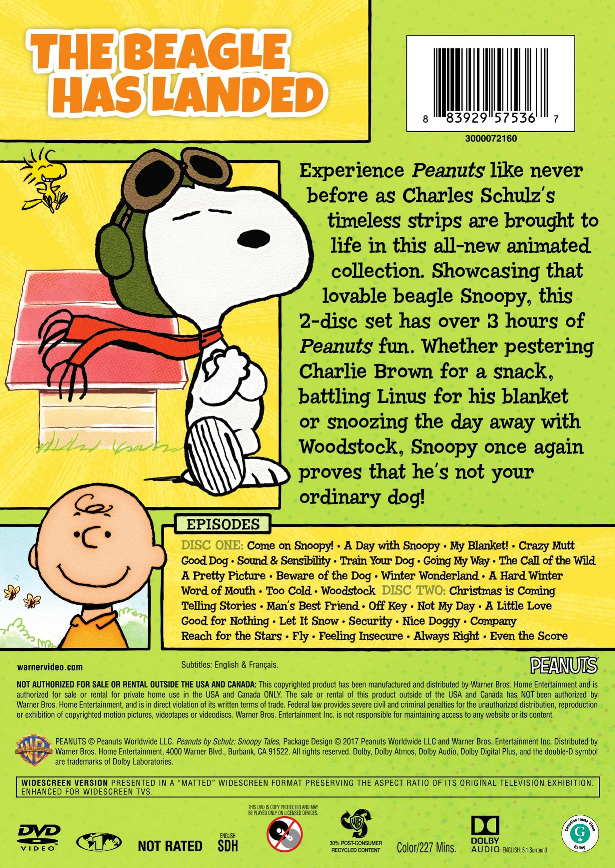 SDS Peanuts by Schulz Snoopy Tales DVD Animated Family Comedy
