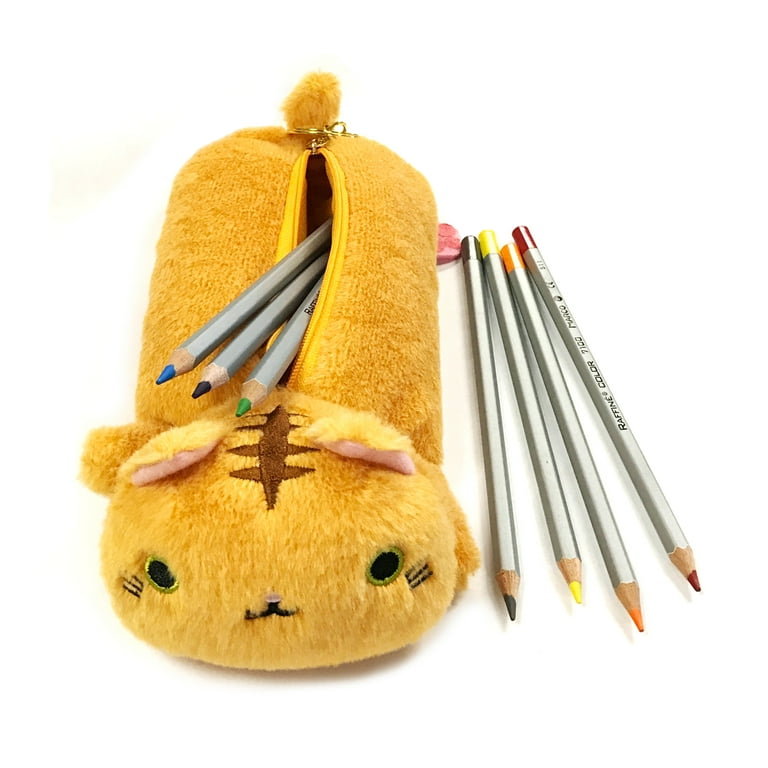 Wrapables? Cute Cat Pouch Plush Pencil Case, Midnight - Walmart.com