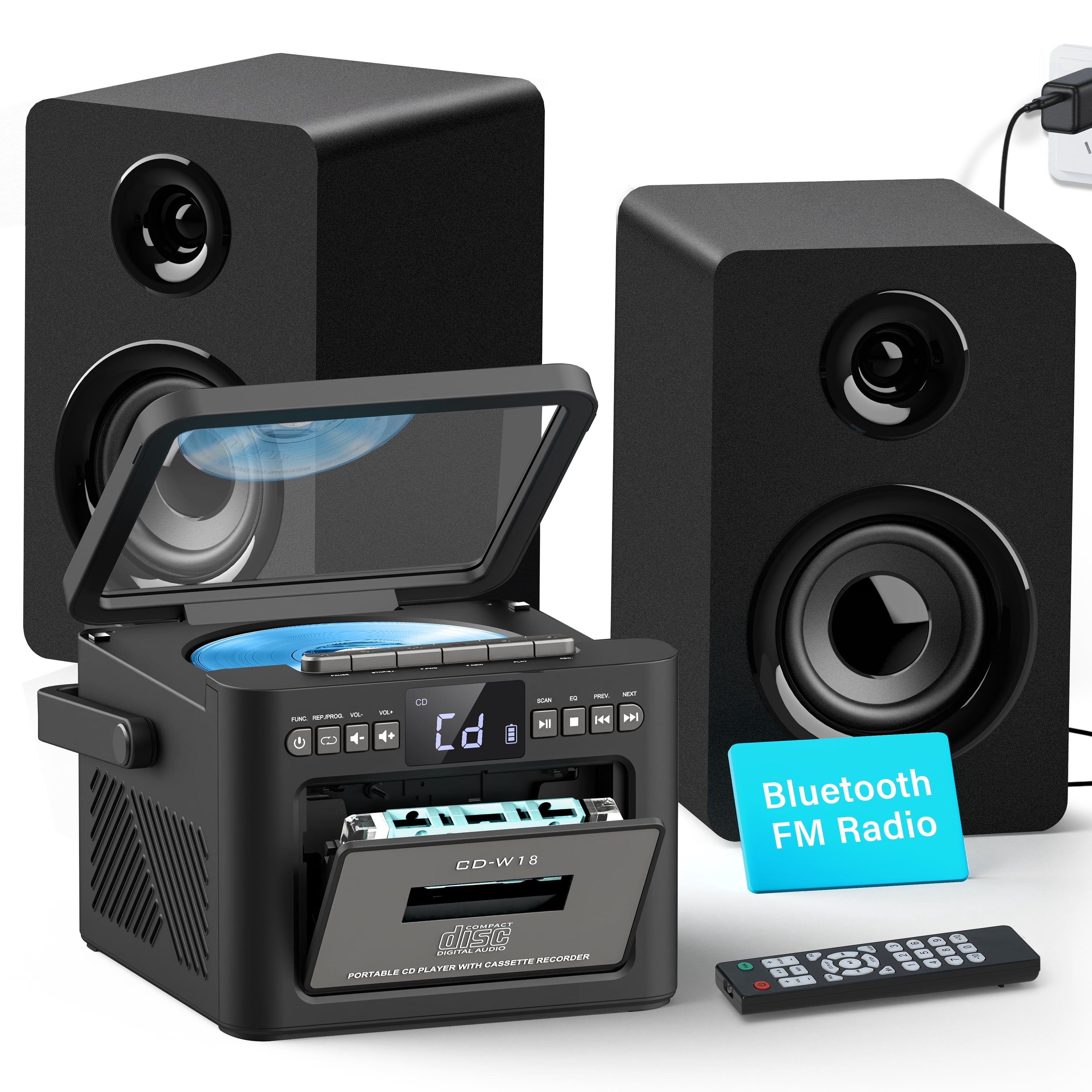 Sharp Compact Bluetooth Hi-Fi Home Stereo Sound System with Single