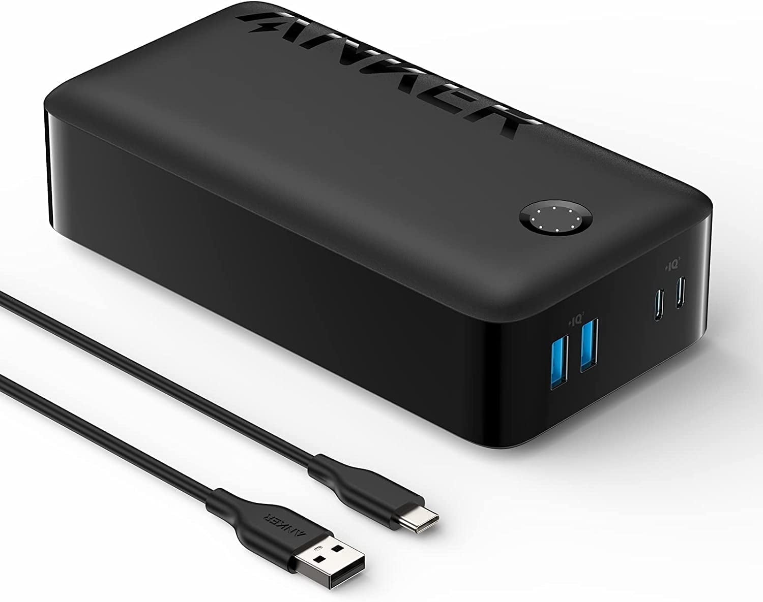 Anker Prime 12,000mAh Power Bank, 2-Port, 130W, Smart Display, for
