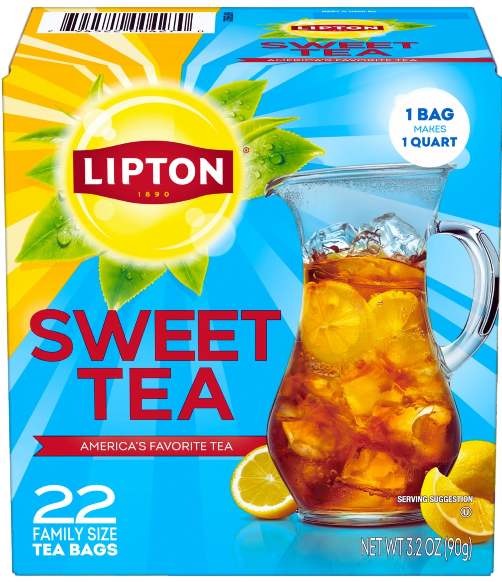 Lipton Southern Sweet Tea Iced Tea Drink Mix 22 Family Size Tea