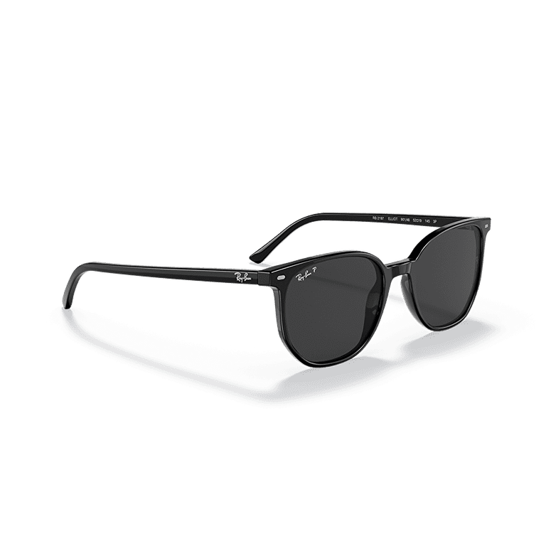 Ray Ban Unisex Elliot Series Polarized Black Square Sunglasses