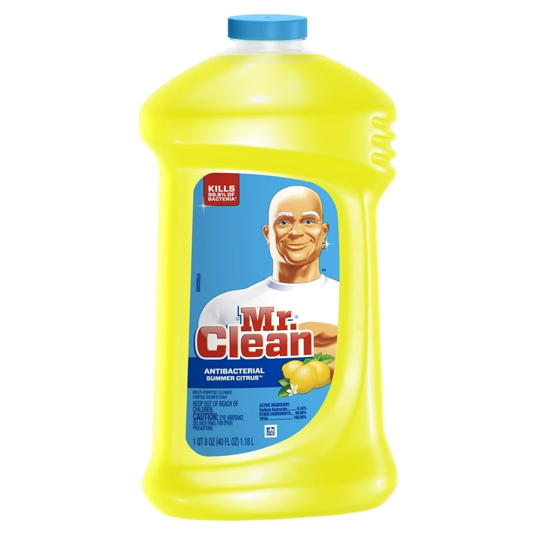 Mr. Clean Antibacterial Multi-Surface Cleaner, Summer Citrus, 40
