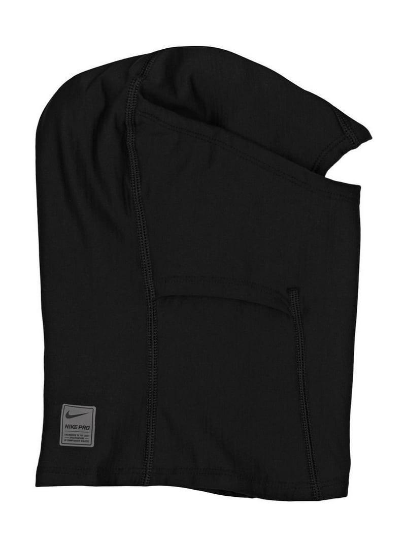 Nike Pro Hyperwarm Hood, Black and White, One Size, Lightweight