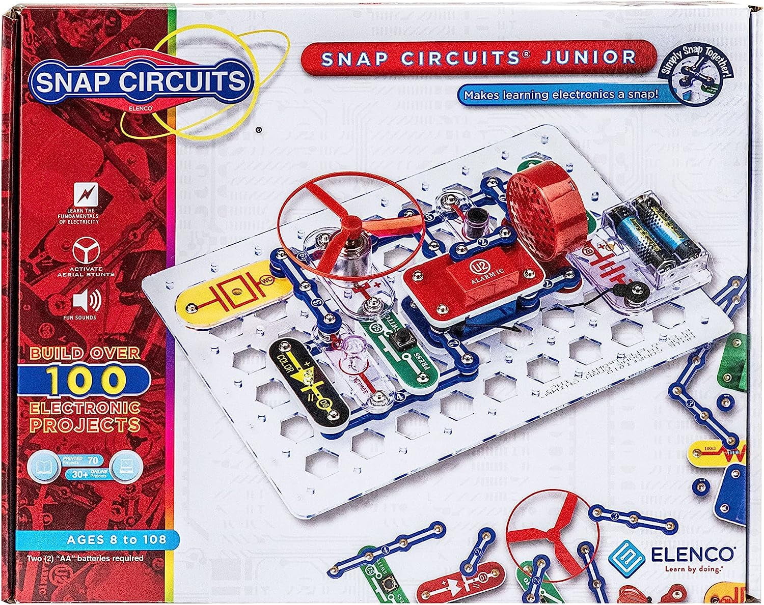 Snap Circuits Jr. SC-100 Electronics Exploration Kit, Over 100
