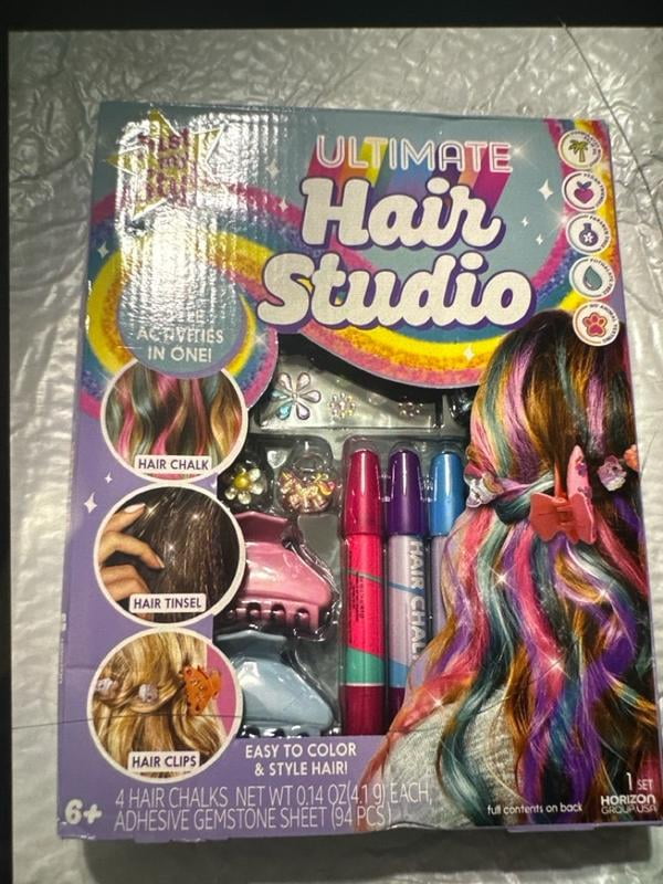 Just My Style Ultimate Hair Studio, Hair Chalks, Tinsel, Clips