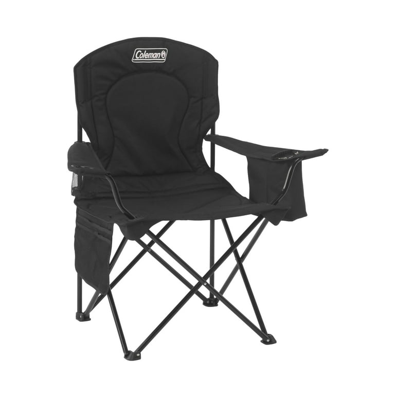 Coleman Camping Chair with Built-In 4-Can Cooler, Black - Walmart.com