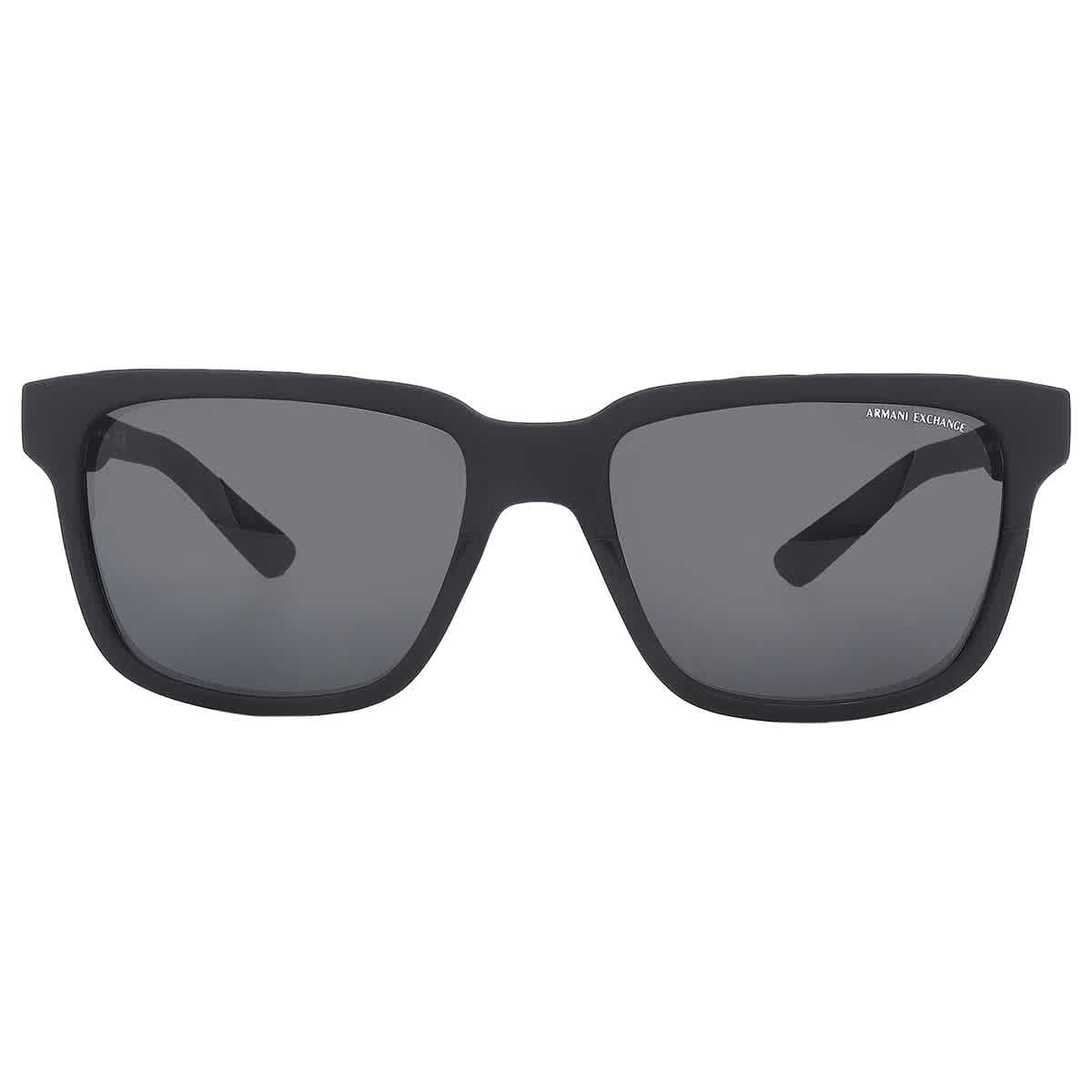 Armani Exchange Men's AX4026S-812287-56 Black Rectangle Sunglasses