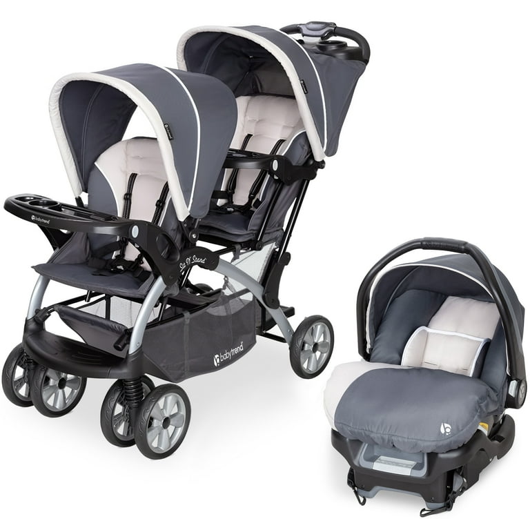 Baby Trend Sit N Stand Double Stroller and Car Seat Combo