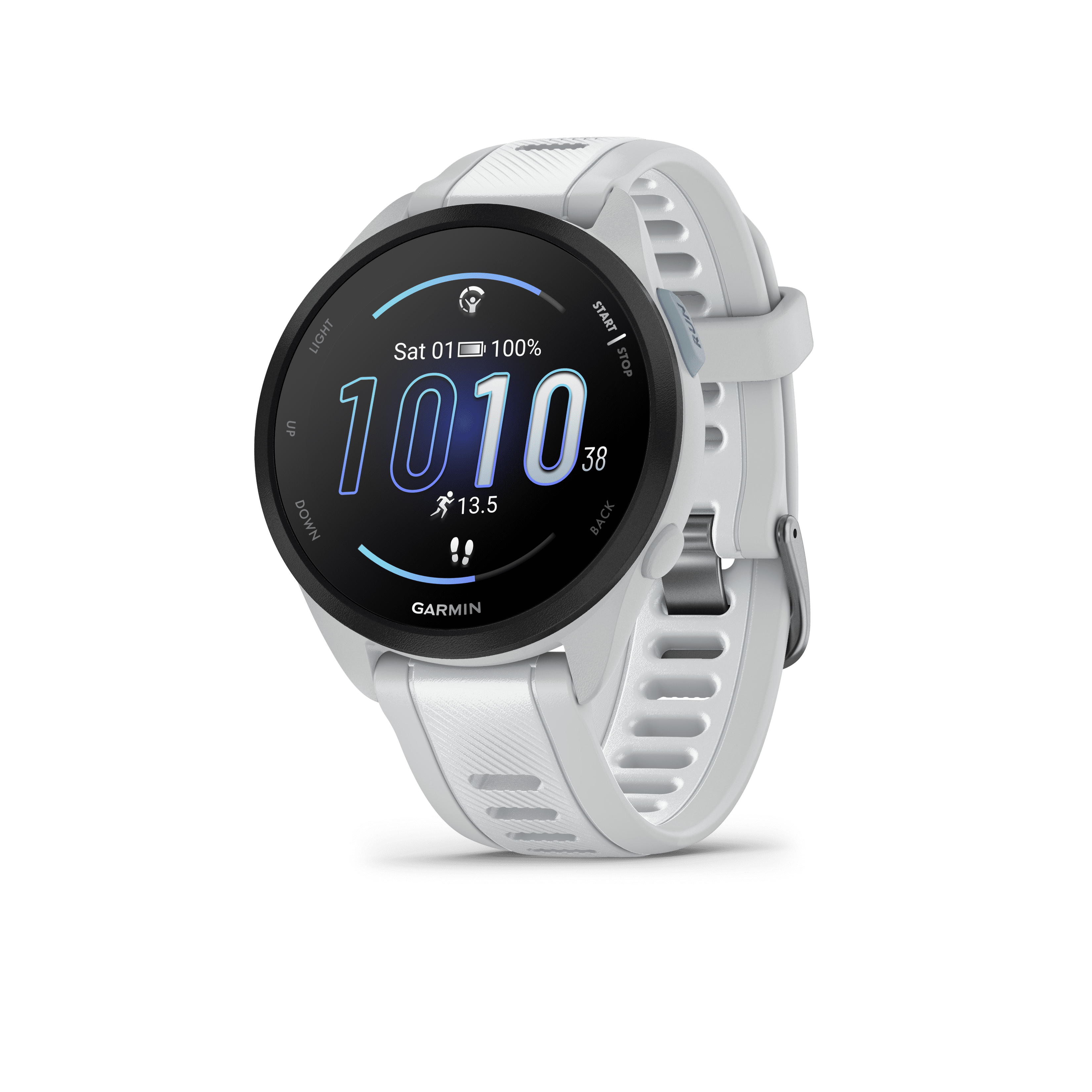 Forerunner® 165 Music GPS Tracker Watch in Mist Gray/Whitestone