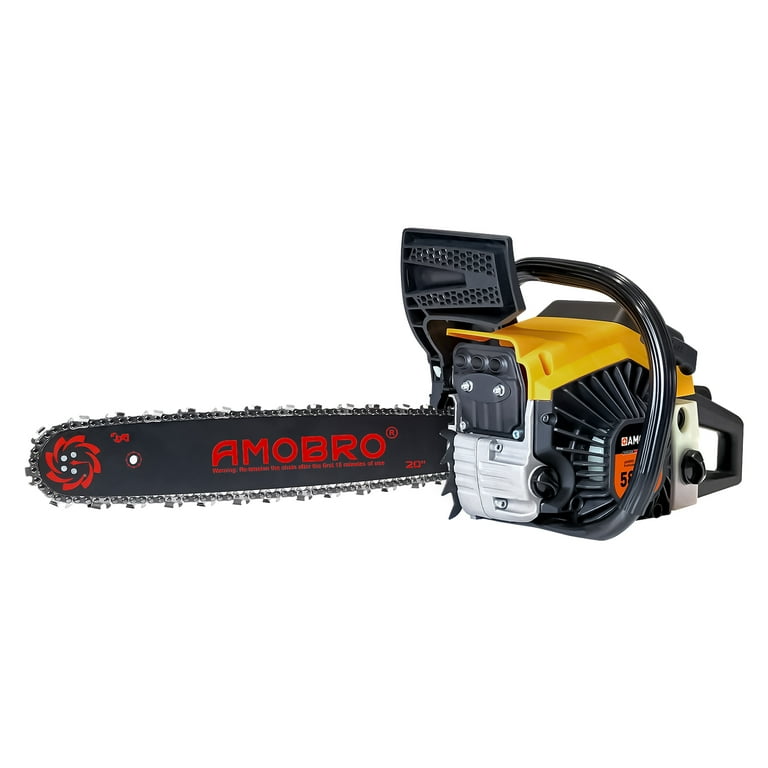 Amobro TimberMaster 20-Inch 58CC 3.4HP Gas Chainsaw with Auto-Lube