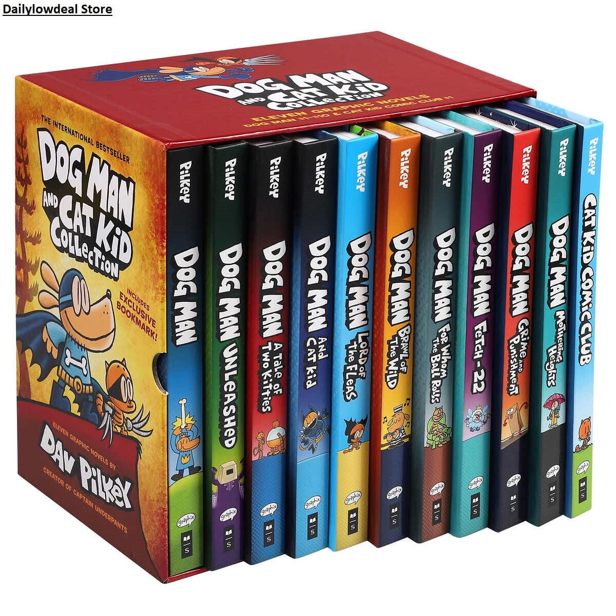 Türkiye Köpek Adam ve Kedi Çocuk Koleksiyonu Dav Pilkey 11 | Ubuy