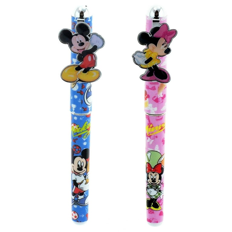 Disney Mickey and Minnie Mouse Pen Pink and Sky Blue - Walmart.com