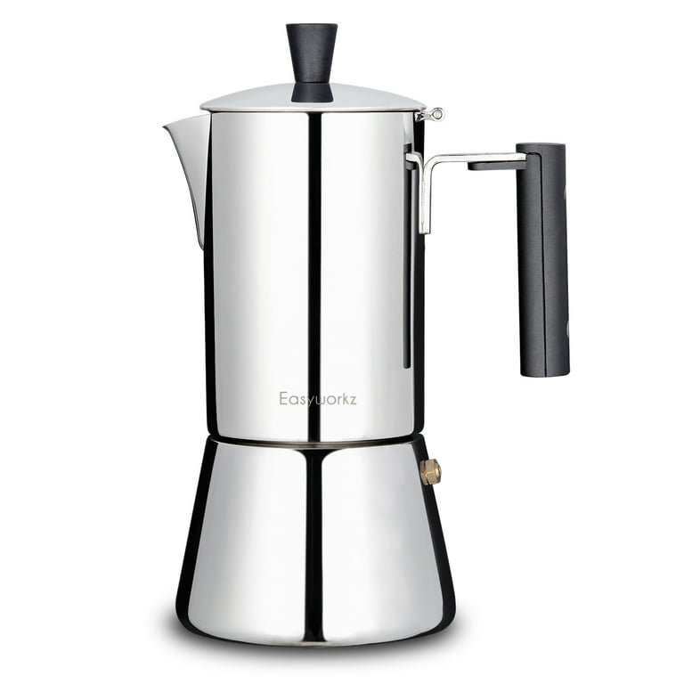 Easyworkz Pedro 6 Cup Stovetop Espresso Maker Stainless Steel