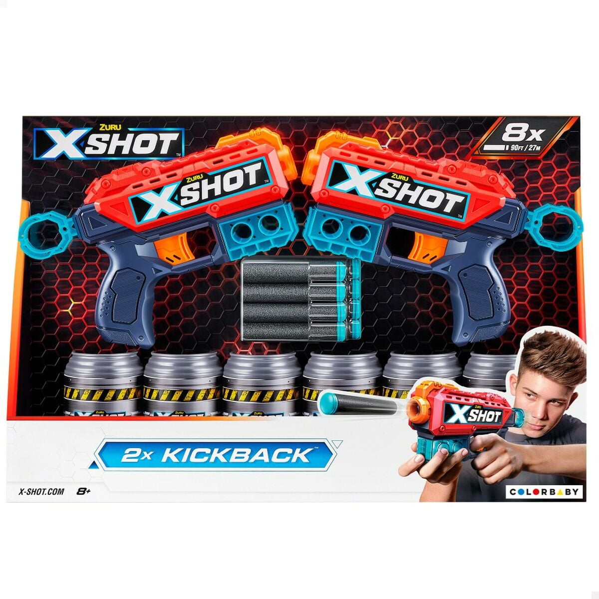 B.D SHOT100 2個 Zuru X-Shot Insanity Double Berzerko Dart Blaster