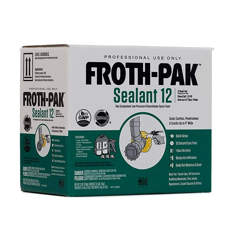 Froth Pak Quick-Cure Polyurethane Spray Foam Sealant Kit | Low GWP