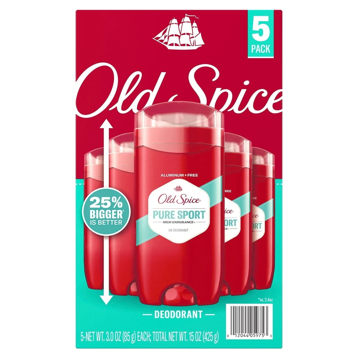 Old Spice High Endurance Deodorant, Pure Sport, Aluminum-Free, 48