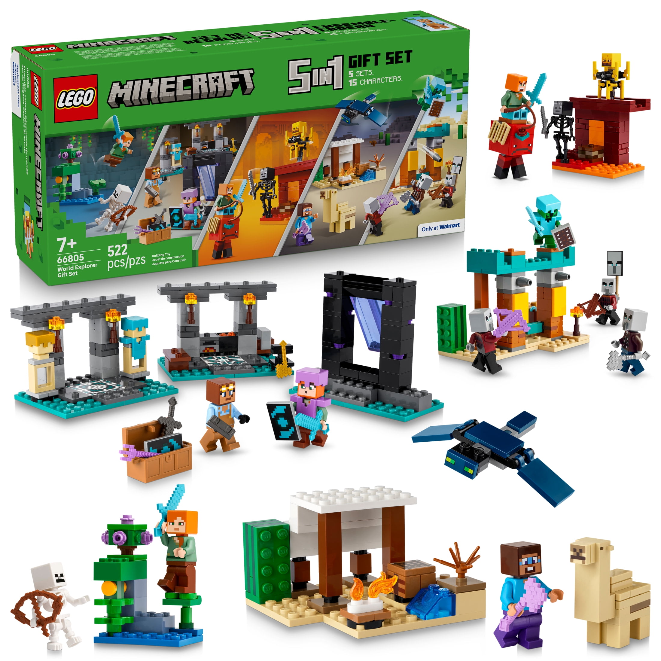 LEGO Minecraft Gift Set - 5 epic sets with 15 characters in 1 Box